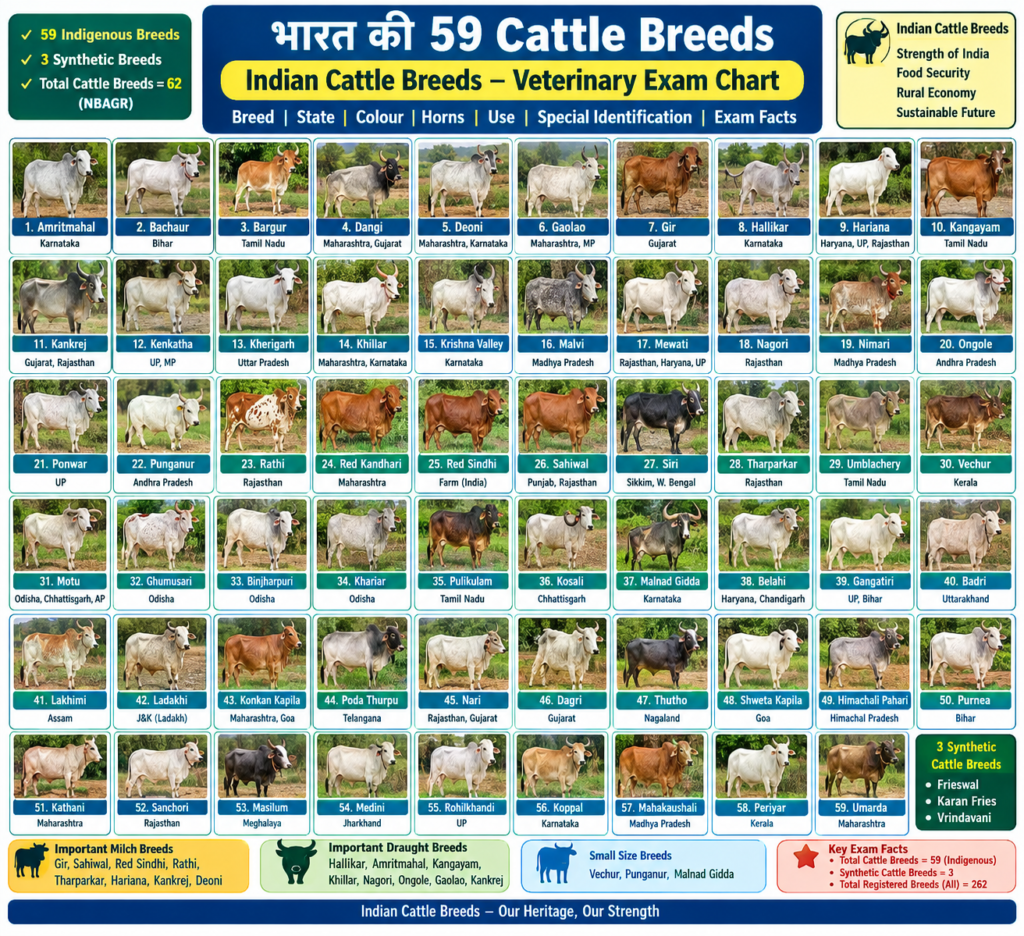 Current image: Indian Cattle Breeds – 59 Cattle Breeds Veterinary Exam Chart